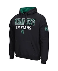Men's Colosseum Black Michigan State Spartans Sunrise Pullover Hoodie