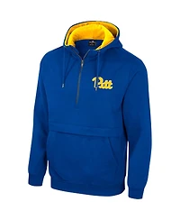 Men's Colosseum Royal Pitt Panthers Half-Zip Hoodie