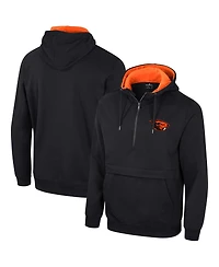 Men's Colosseum Black Oregon State Beavers Half-Zip Hoodie