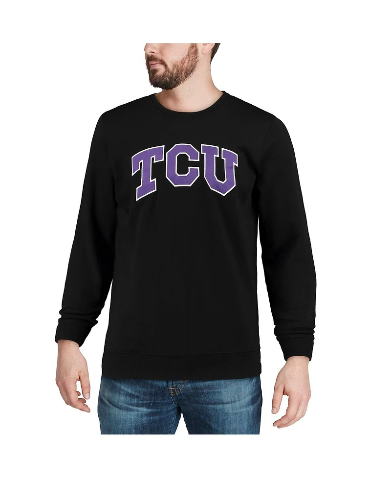 Colosseum Men's Tcu Horned Frogs Arch & Logo Crew Neck Sweatshirt