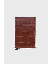 Furniq Uk Genuine Leather Crocodile Pattern Card Holder