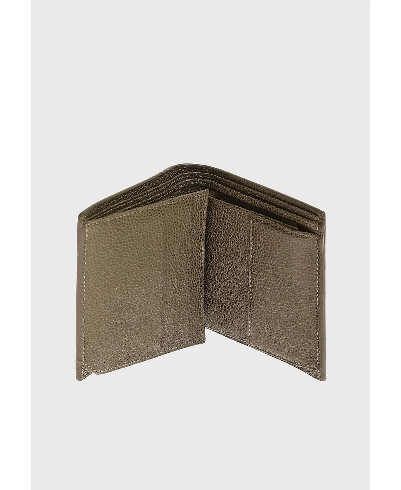 Furniq Uk Men's Genuine Leather Caviar Pattern Trifold Wallet