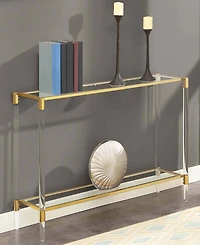 Convenience Concepts 44.25" Glass Royal Crest 2 Tier Acrylic Console Table