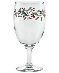 Fiesta Nutcracker Holly Footed Goblet Glasses, Set of 4