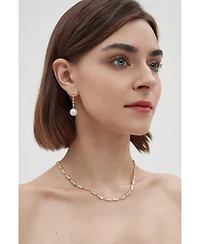 Electra Riviere Freshwater Pearl Drop Earrings