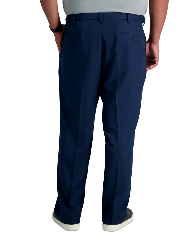 Haggar Men's Big & Tall Cool 18 Pro Classic-Fit Expandable Waist Flat Front Stretch Dress Pants