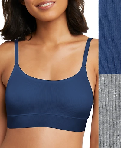 Hanes Women's 2-Pk. Originals Ultimate Longline Bralette DHO104