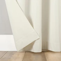Cotton Blend Button Tab Top Curtain