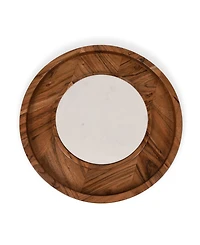 Toscana Isla Appetizer Serving Tray with Marble Cheeseboard Insert