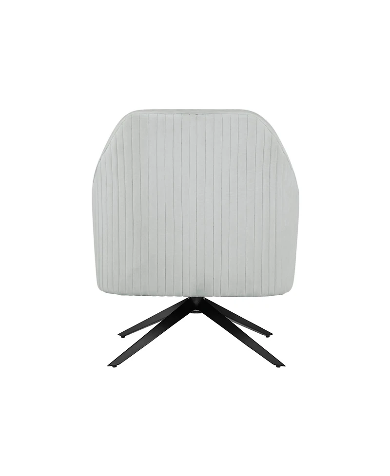 Lifestyle Solutions 29.1" Velvet Gunnar Swivel Accent Chair