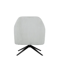 Lifestyle Solutions 29.1" Velvet Gunnar Swivel Accent Chair