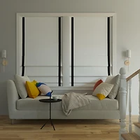 Olander Black Ribbon Border 100% Blackout Cordless Roman Shade