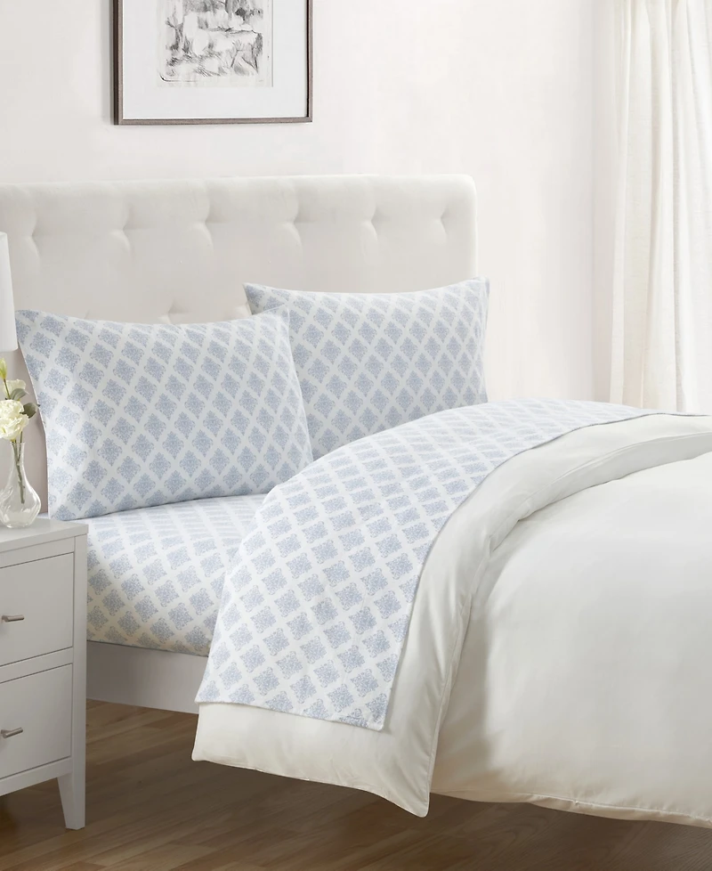 Tahari Home Alexa 100% Cotton Flannel 4-Pc. Sheet Set