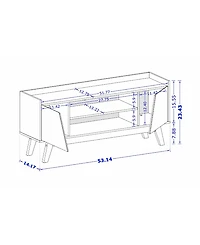 Manhattan Comfort Marcus 53.14" 4-Shelf Tv Stand Fits TVs up to 55"