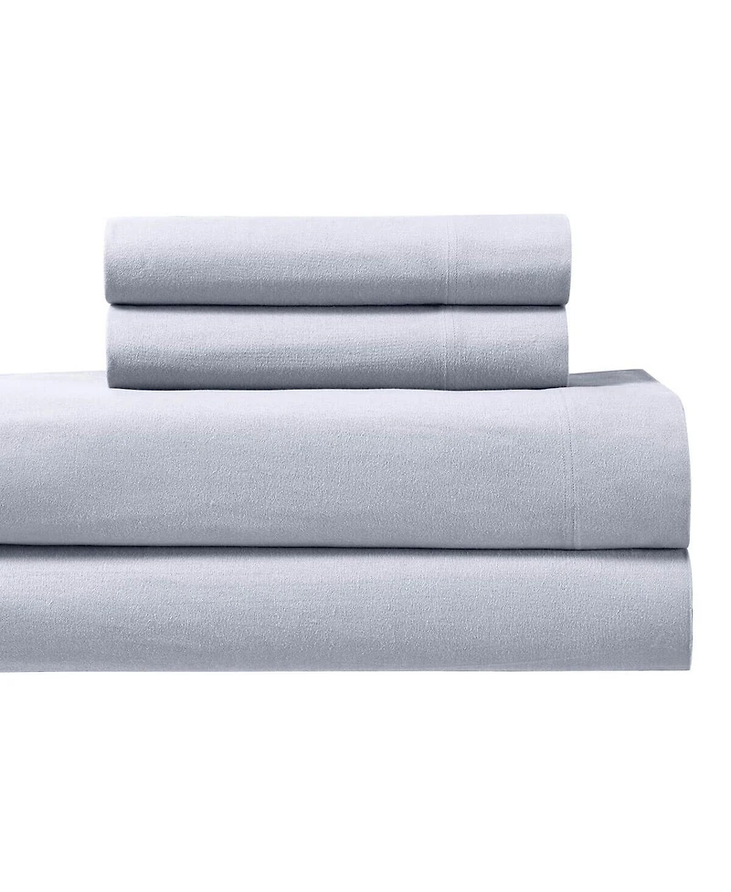 Heavyweight Flannel Sheet 4-Piece Set, Queen