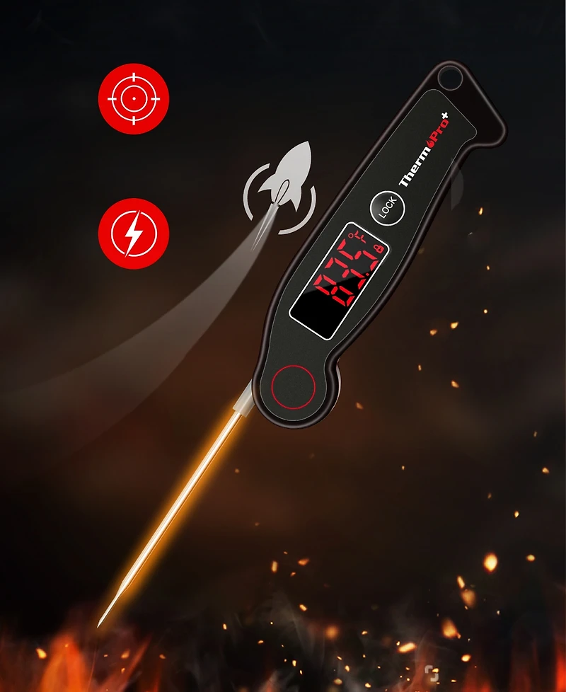 ThermoPro Pack of 1 TP19W Water-Resistant Digital Meat and Food Thermometer