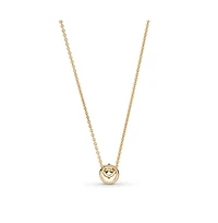 Pandora Timeless 14K Gold-Plated Sparkling Round Cubic Zirconia Halo Pendant Collier Necklace