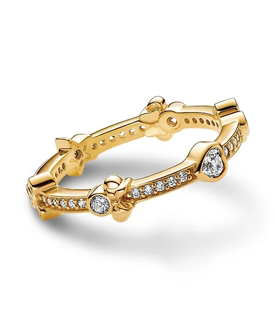 Pandora Disney Cubic Zirconia Mickey Mouse Minnie Mouse Ring
