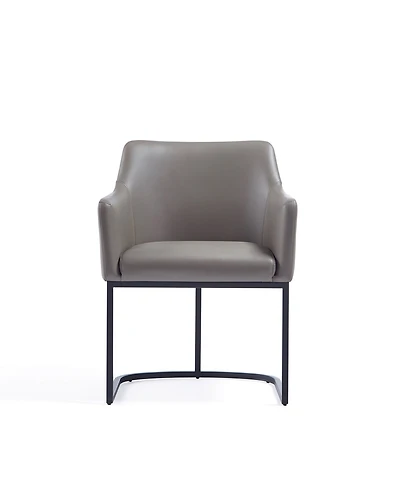 Manhattan Comfort Serena 33.07" Leatherette Upholstered Dining Armchair