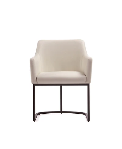 Manhattan Comfort Serena 33.07" Leatherette Upholstered Dining Armchair