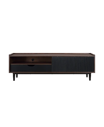 Manhattan Comfort Duane 59.25" Ribbed Tv Stand Fits TVs up to 55"