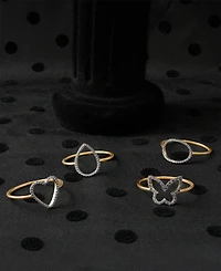 Wrapped Diamond Open Heart Ring (1/20 ct. t.w.) in 10k Gold, Created for Macy's