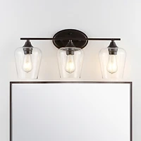 Jonathan Y Jayne Iron/Glass Cottage Rustic Led Vanity Light