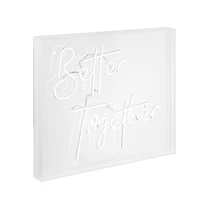 Jonathan Y Better Together Contemporary Glam Acrylic Box Usb Operated Led Neon Light