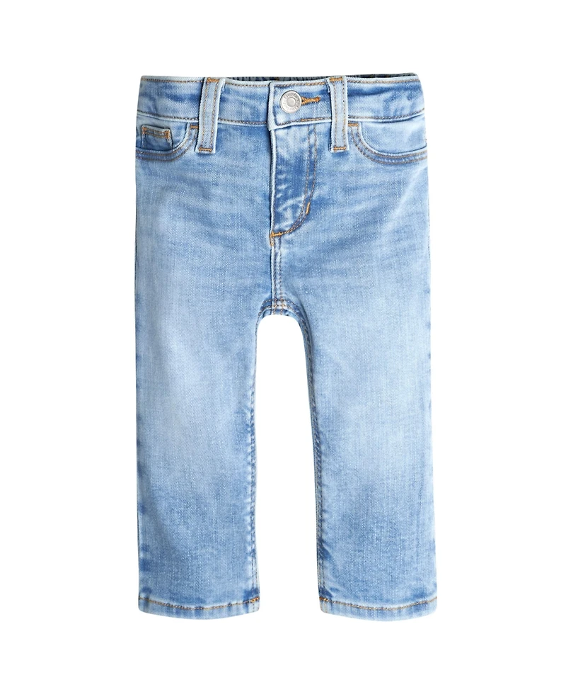 Gerber Baby Boys Neutral Straight Fit Jeans With Elastic Back