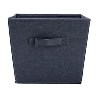 Household Essentials Tapered Fabric Hard-Sided Storage Bins with Cloth Handles, Set of 2