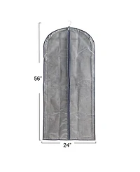 Household Essentials Hanging Zippered Garment Storage Bag with Clear Vision Front, Set of 2