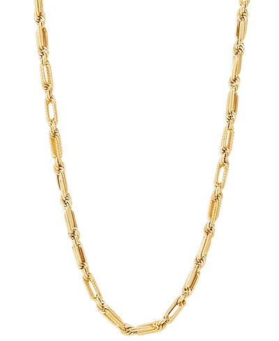 Polished Double Link Chain Necklace in 14k Yellow Gold, 18"