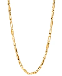Polished Double Link Chain Necklace in 14k Yellow Gold, 18"