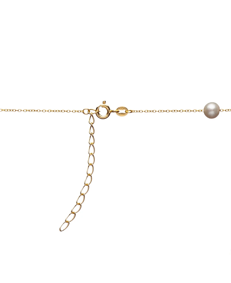 2-Pc. Set Cultured Freshwater Pearl (6-1/2 - 7mm) Collar Necklace & Matching Stud Earrings