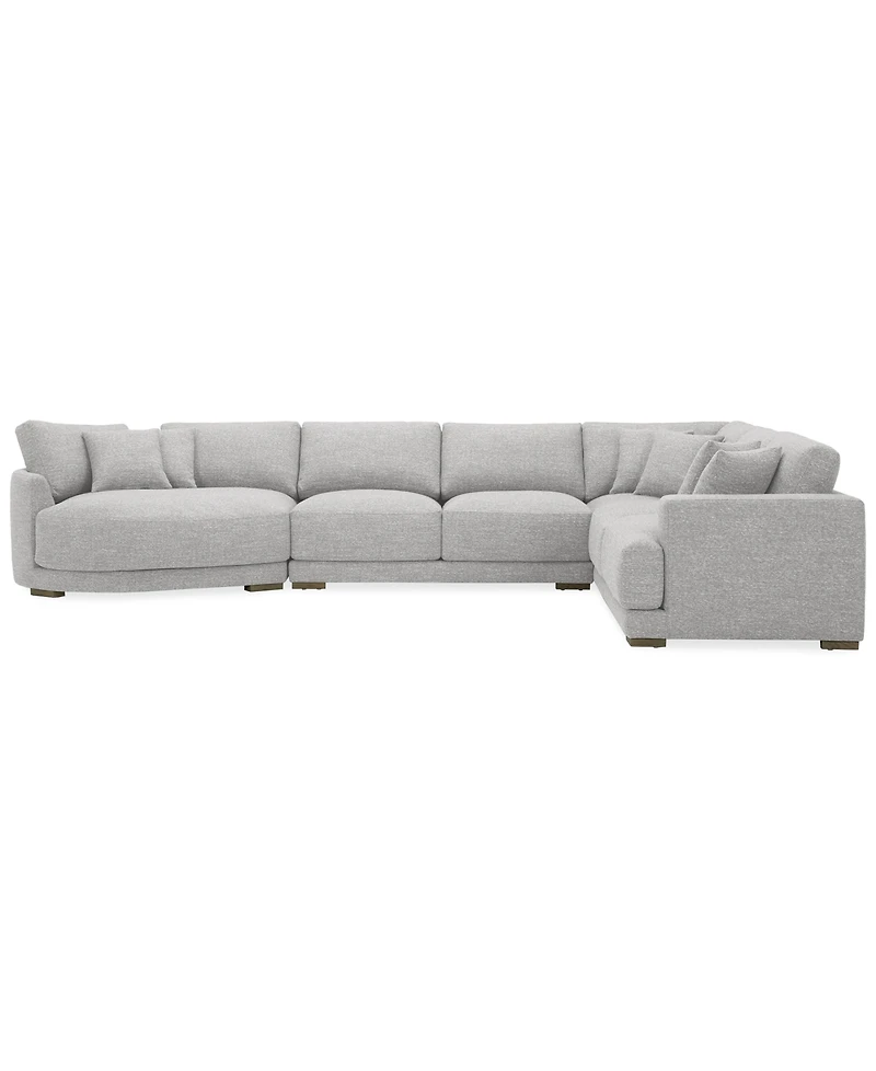 Closeout! Vasher 166" 4-Pc. Fabric Sectional Sofa with Cuddler, Created for Macy's