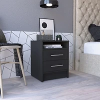 Depot E-shop Leyva Nightstand, Two Drawers, Superior Top