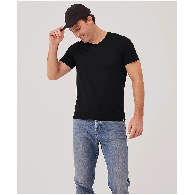 Pact Men's Organic Cotton Softspun V-Neck Tee