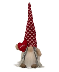 Northlight 13" Led Lighted Valentine's Day Girl Gnome with Love Heart