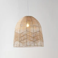 Sofia Farmhouse Coastal Rattan Led Pendant