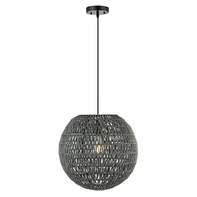Luna Bohemian Modern Woven Rattan iron Led Pendant