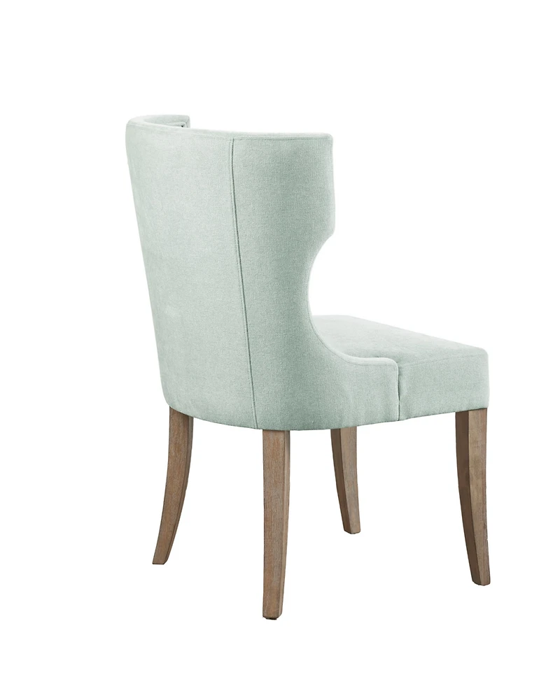 Madison Park 23.25" Carson Wide Wood Upholstered Wingback Dining Chair