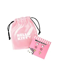 Sanrio Hello Kitty Donut, Lollipop Stud Earrings - Set of 3, Officially Licensed Authentic