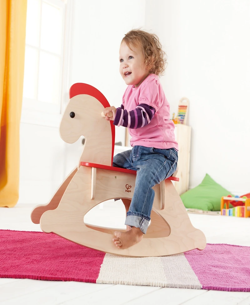 Hape Rock Ride- Beige Wooden Rocking Horse