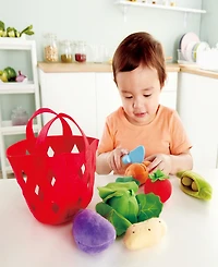 Hape Toddler Vegetable Basket Kitchen Food Playset