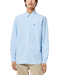 Lacoste Men's Regular-Fit Gingham Check Button-Down Shirt