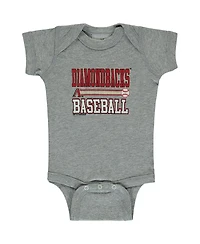 Newborn and Infant Boys and Girls Soft As A Grape Black, Gray Arizona Diamondbacks 2-Piece Body Suit