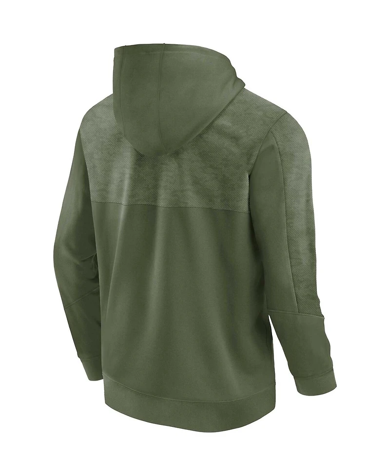 Men's Fanatics Olive Kentucky Wildcats Oht Military-Inspired Appreciation Stencil Pullover Hoodie