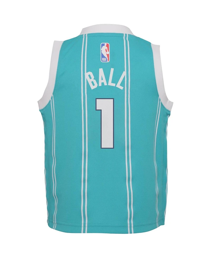 Toddler Boys and Girls Jordan LaMelo Ball Teal Charlotte Hornets Swingman Player Jersey - Icon Edition