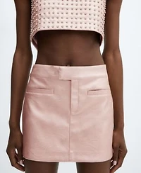 Mango Womens Rhinestone Bandeau Top Skirt Set