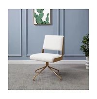 Emmeline Boucle Swivel Office Chair